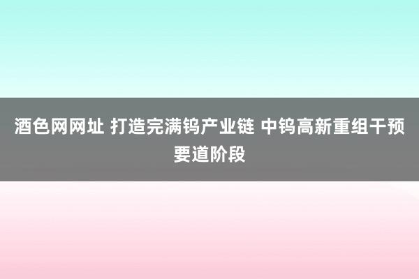 酒色网网址 打造完满钨产业链 中钨高新重组干预要道阶段