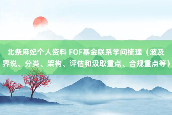 北条麻妃个人资料 FOF基金联系学问梳理（波及界说、分类、架构、评估和汲取重点、合规重点等）