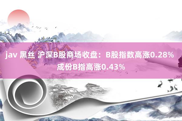 jav 黑丝 沪深B股商场收盘：B股指数高涨0.28% 成份B指高涨0.43%