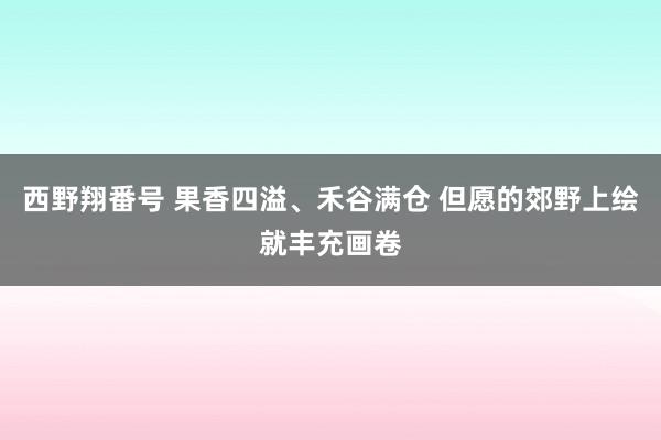 西野翔番号 果香四溢、禾谷满仓 但愿的郊野上绘就丰充画卷