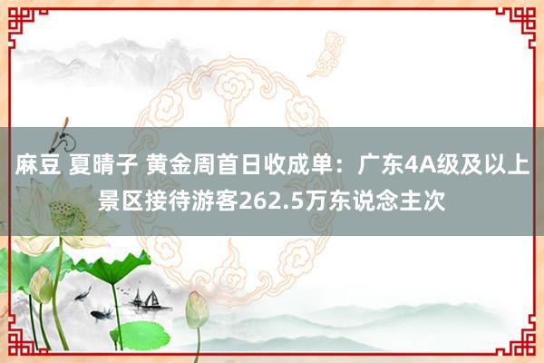 麻豆 夏晴子 黄金周首日收成单：广东4A级及以上景区接待游客262.5万东说念主次