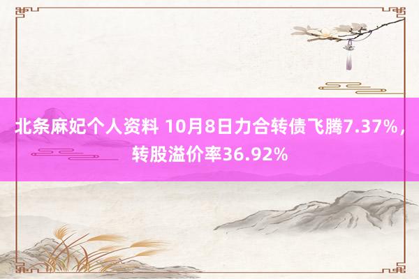 北条麻妃个人资料 10月8日力合转债飞腾7.37%，转股溢价率36.92%