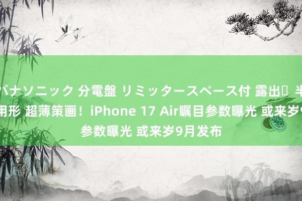 パナソニック 分電盤 リミッタースペース付 露出・半埋込両用形 超薄策画！iPhone 17 Air瞩目参数曝光 或来岁9月发布