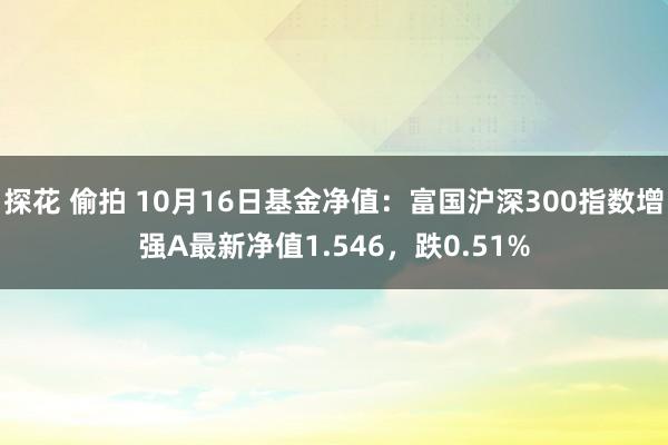 探花 偷拍 10月16日基金净值：富国沪深300指数增强A最新净值1.546，跌0.51%