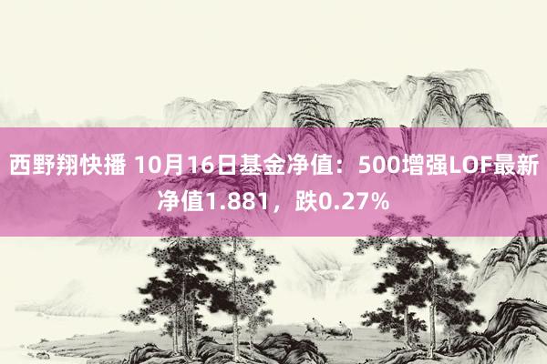 西野翔快播 10月16日基金净值：500增强LOF最新净值1.881，跌0.27%