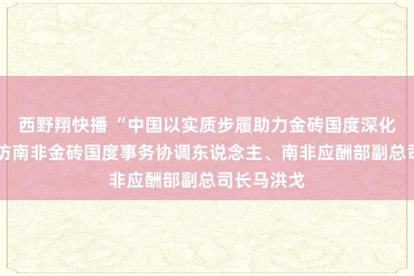 西野翔快播 “中国以实质步履助力金砖国度深化合作”——访南非金砖国度事务协调东说念主、南非应酬部副总司长马洪戈