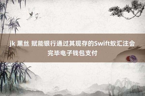 jk 黑丝 赋能银行通过其现存的Swift蚁汇注会完毕电子钱包支付