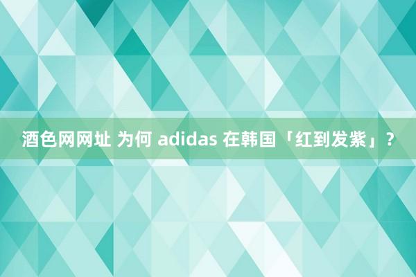 酒色网网址 为何 adidas 在韩国「红到发紫」？