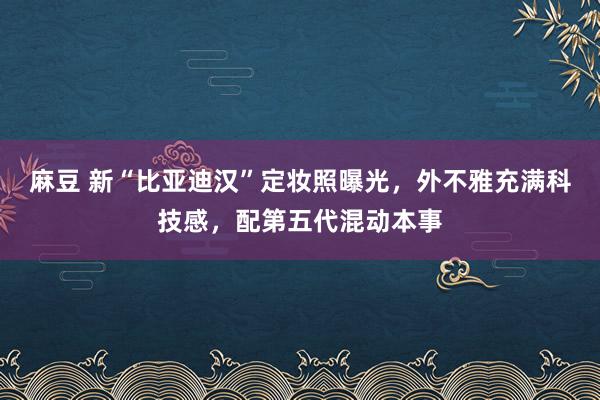 麻豆 新“比亚迪汉”定妆照曝光，外不雅充满科技感，配第五代混动本事