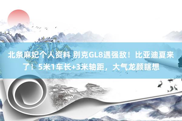 北条麻妃个人资料 别克GL8遇强敌！比亚迪夏来了！5米1车长+3米轴距，大气龙颜瞎想