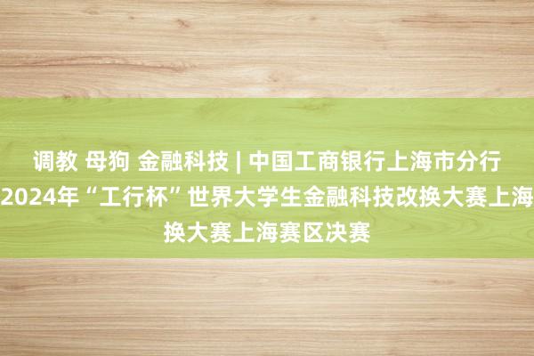 调教 母狗 金融科技 | 中国工商银行上海市分行告成举办2024年“工行杯”世界大学生金融科技改换大赛上海赛区决赛