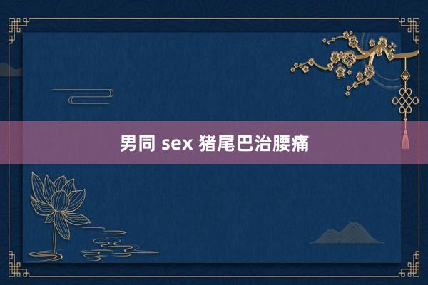 男同 sex 猪尾巴治腰痛