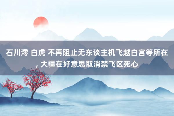 石川澪 白虎 不再阻止无东谈主机飞越白宫等所在， 大疆在好意思取消禁飞区死心